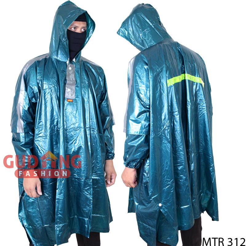 Jas Hujan Poncho Lengan Karet / Ponco Raincoat Anti Air Bahan Karet (COMB)