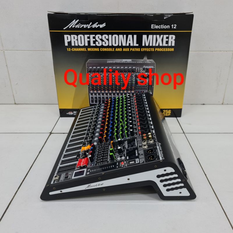 MIXER 12 CHANNEL MICROVERB ELECTION 12 BARU SUPPORTS PC