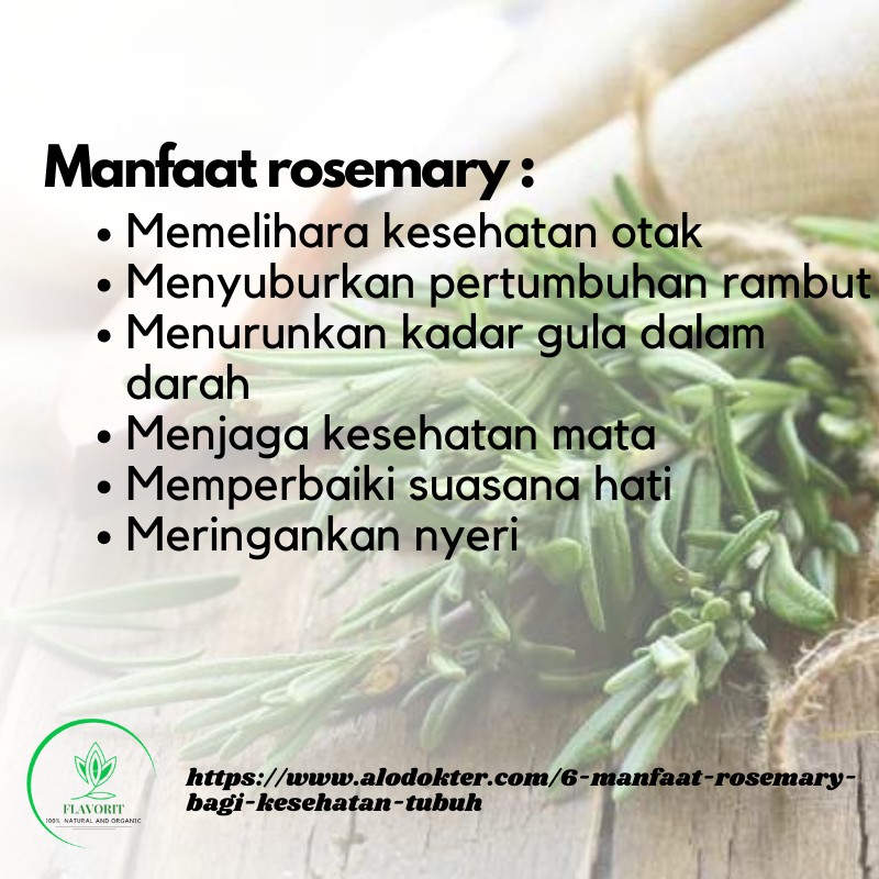 Rempah Daun Rosemary Kering Bahan Makanan Pokok Bumbu Dapur Herbal Penyedap Rasa Organik Flake Murni