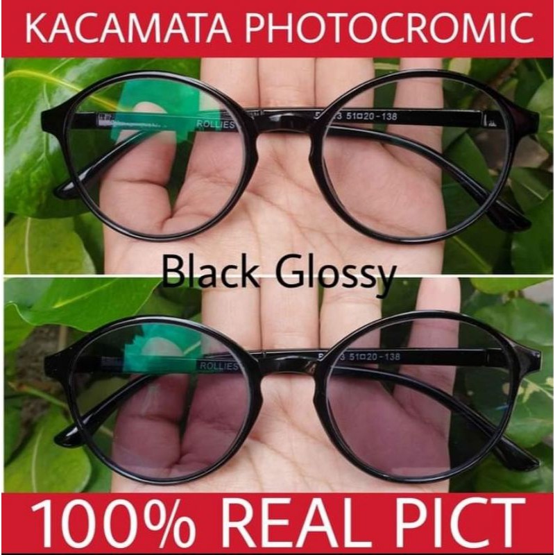 KACAMATA PHOTOCROMIC PAKET LENSA PHOTOCROMIC BLUERAY MURAH FRAME OVAL PRIA WANITA