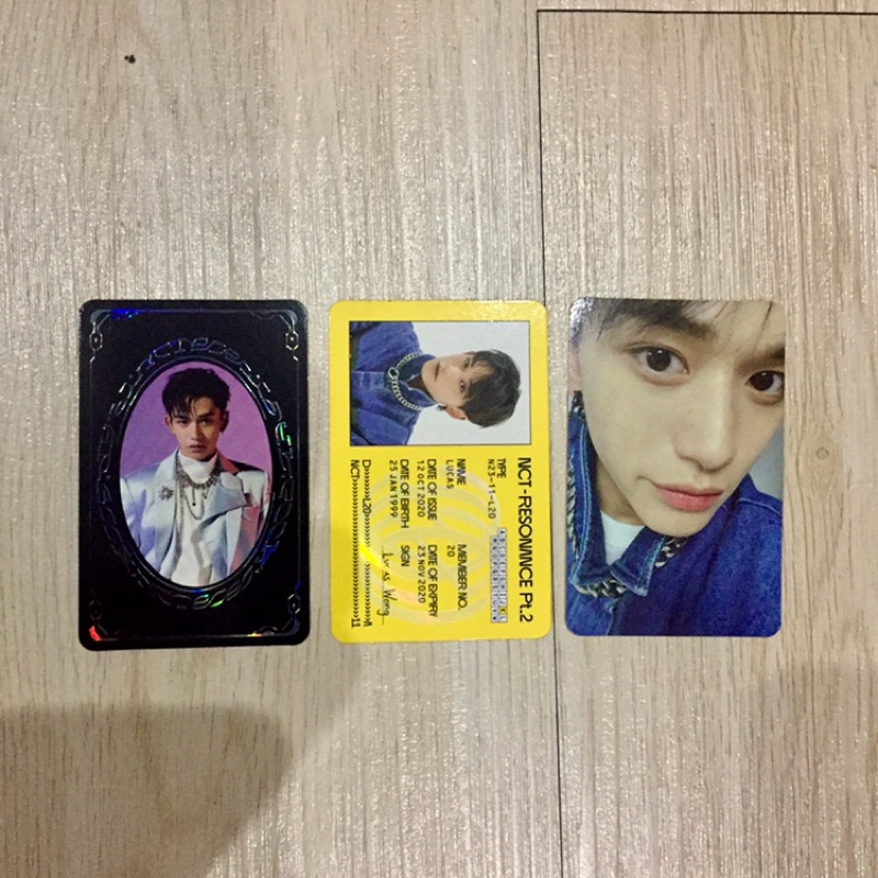NCT LUCAS PHOTOCARD YEARBOOK ID CARD