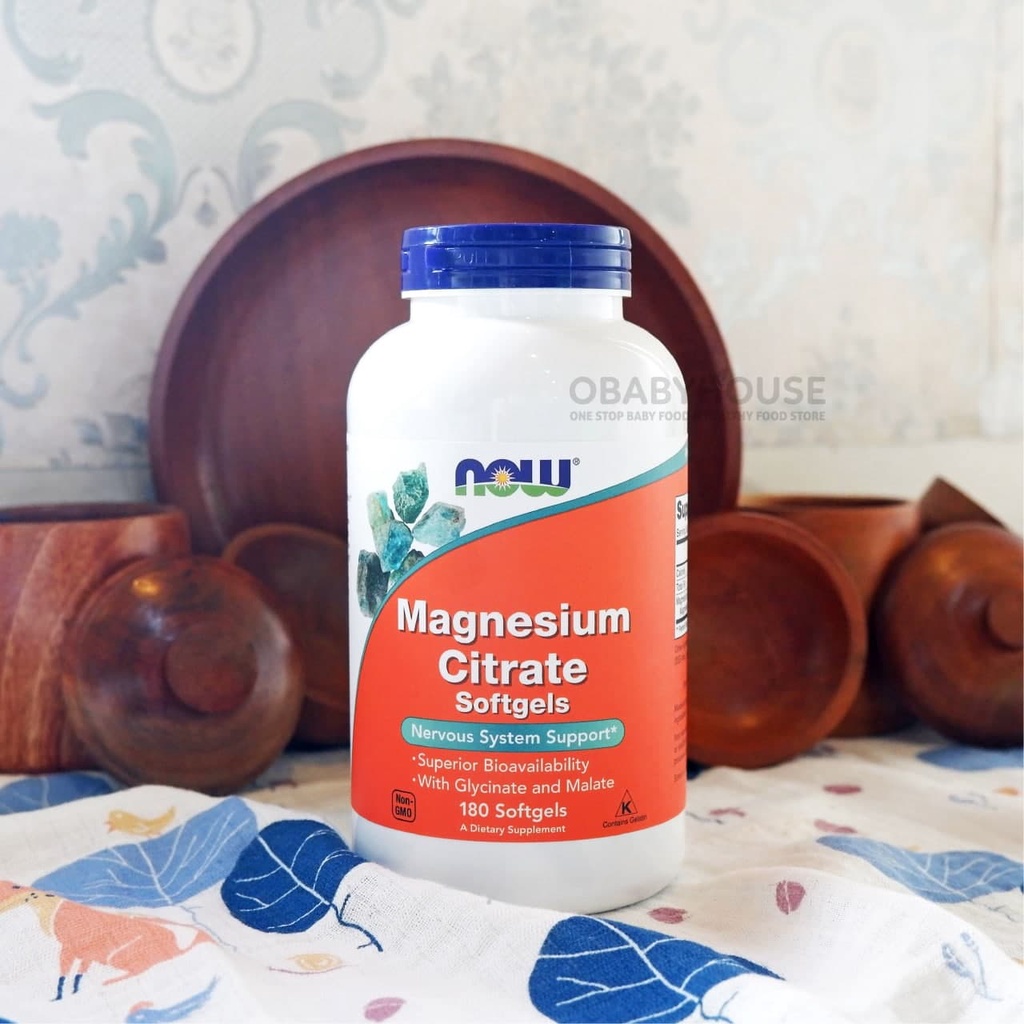 Now Foods Magnesium Citrate 180 Softgels