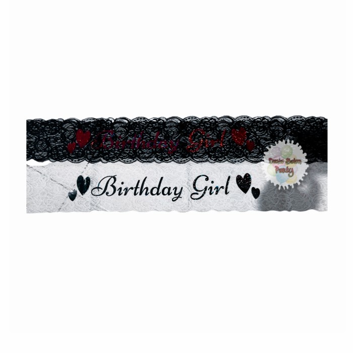 Sash Selempang Birthay Girl / Birthday Queen Moif Renda