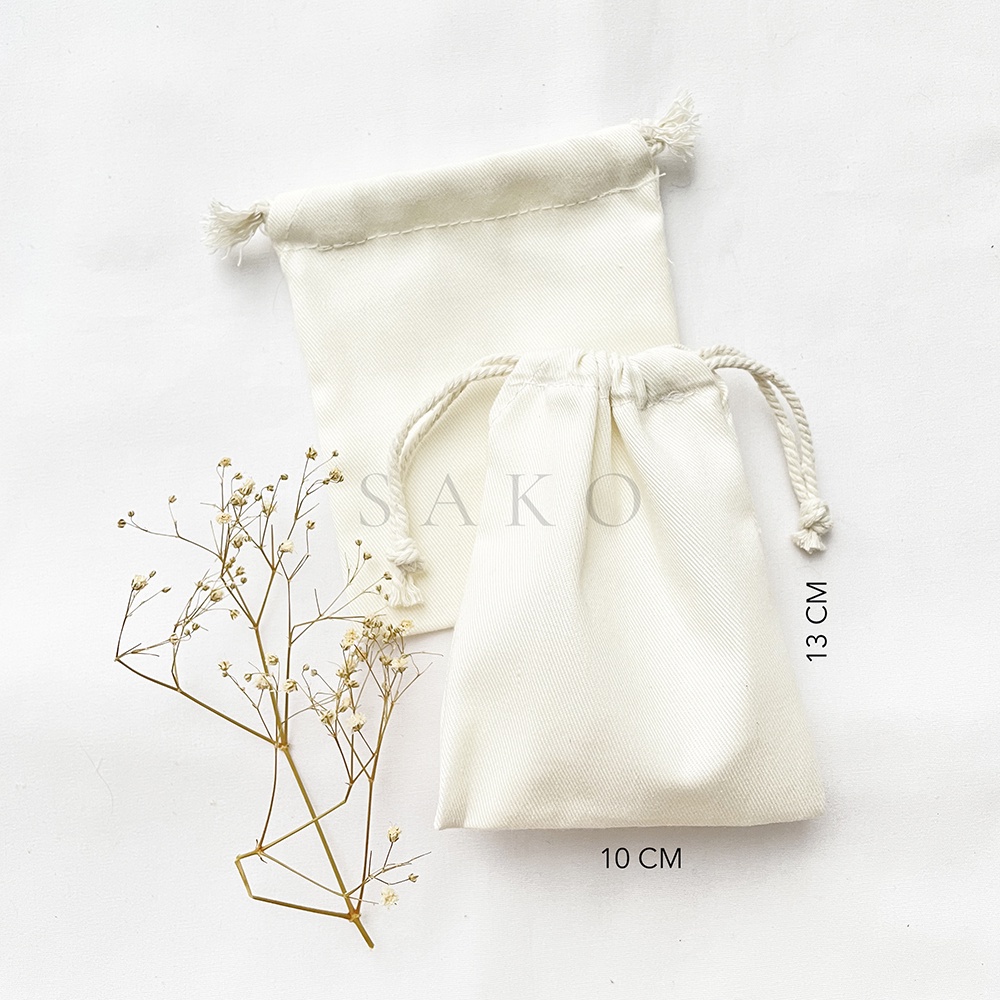 (SAKO) - POUCH SERUT PACKAGING VINTAGE RUSTIC KANVAS TWILL