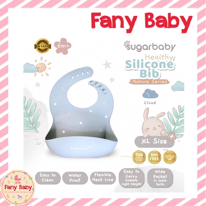 SUGAR BABY HEALTHY SILICONE BIB NATURE SERIES