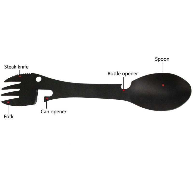 TD-AI01 YYEDC Sendok Garpu Pisau Multifungsi Outdoor Camping EDC Tools LX708