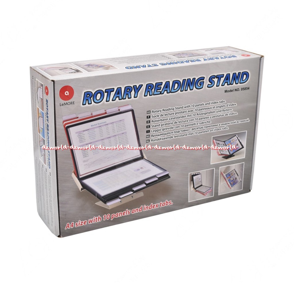 Rotary Reading Stand A4 Size With 10panels Stand Brosur Putar