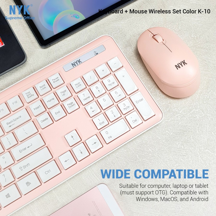 NYK Supreme K10 Wireless Keyboard and Mouse Silent Combo 2.4Ghz