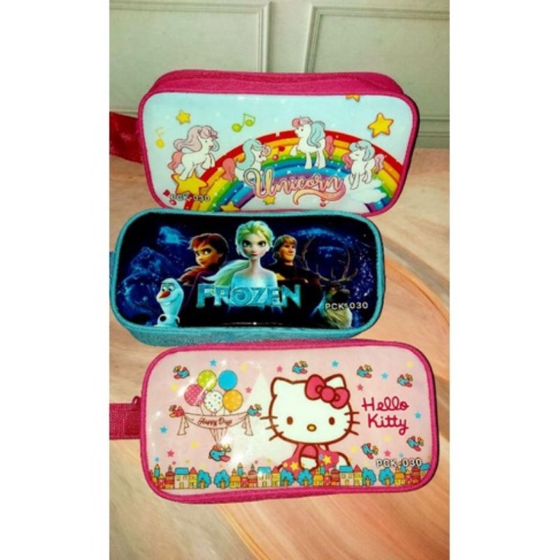 Kotak Pensil KAIN/PENCIL CASE PVC/tempat pensil-Mix CEWE-030