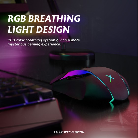 JETE Gaming Series Mouse Gaming RGB JETE MSX3 7 Programmable Button - Garansi 2 Tahun