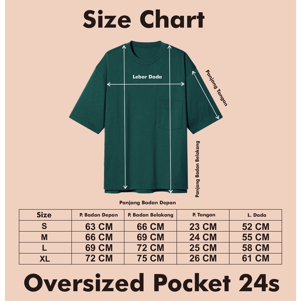 KAOS POLOS OVERSIZE POCKET SAKU PRIA TANGAN PENDEK WARNA HIJAU BOTOL GREEN FOREST UKURAN S-XL BAHAN COTTON COMBED 24S ORGINAL