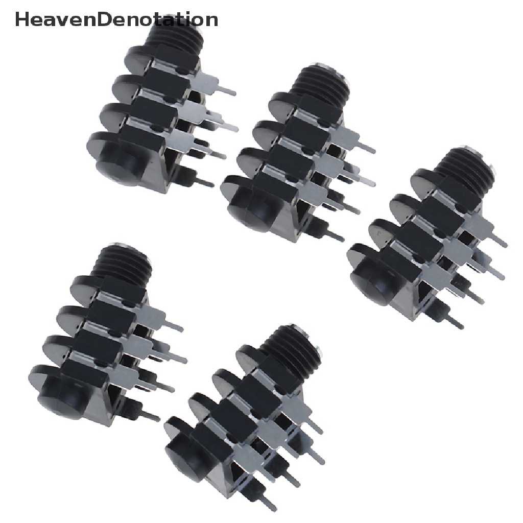 5pcs 6.35mm / 6.35 6p / 6pin Soket Jack Konektor Audio Stereo Female Untuk Mikrofon