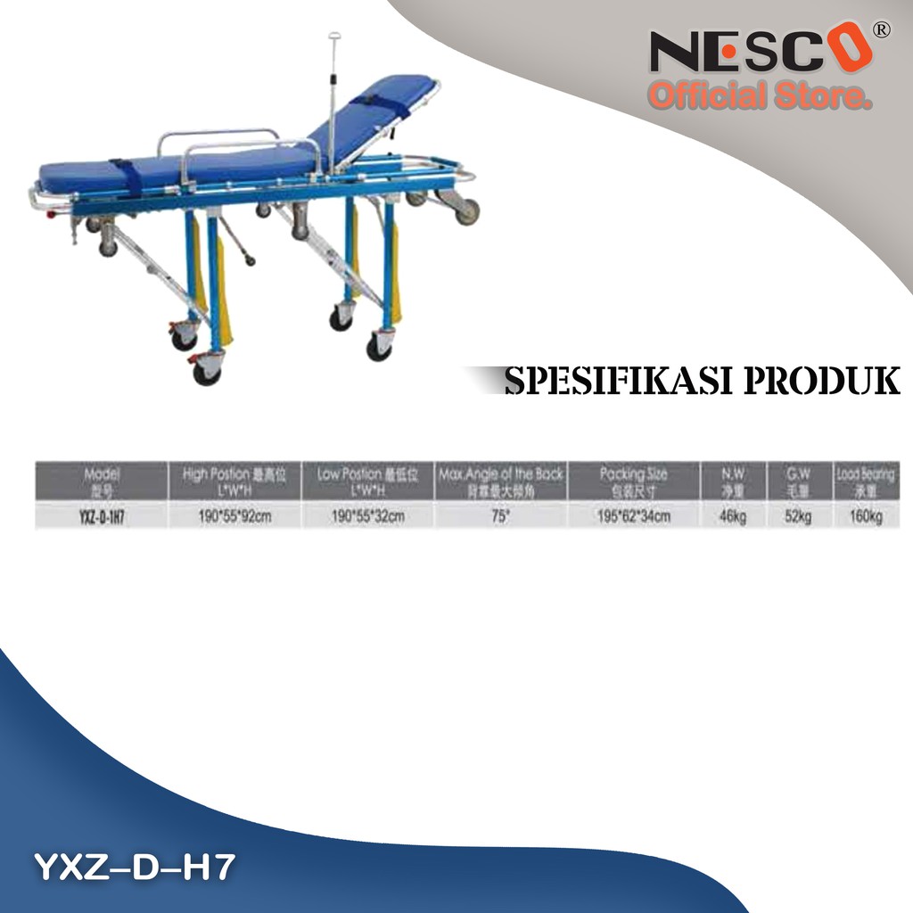 Nesco Aluminum Alloy Stretcher For Ambulance, Type Yxz-D-H7