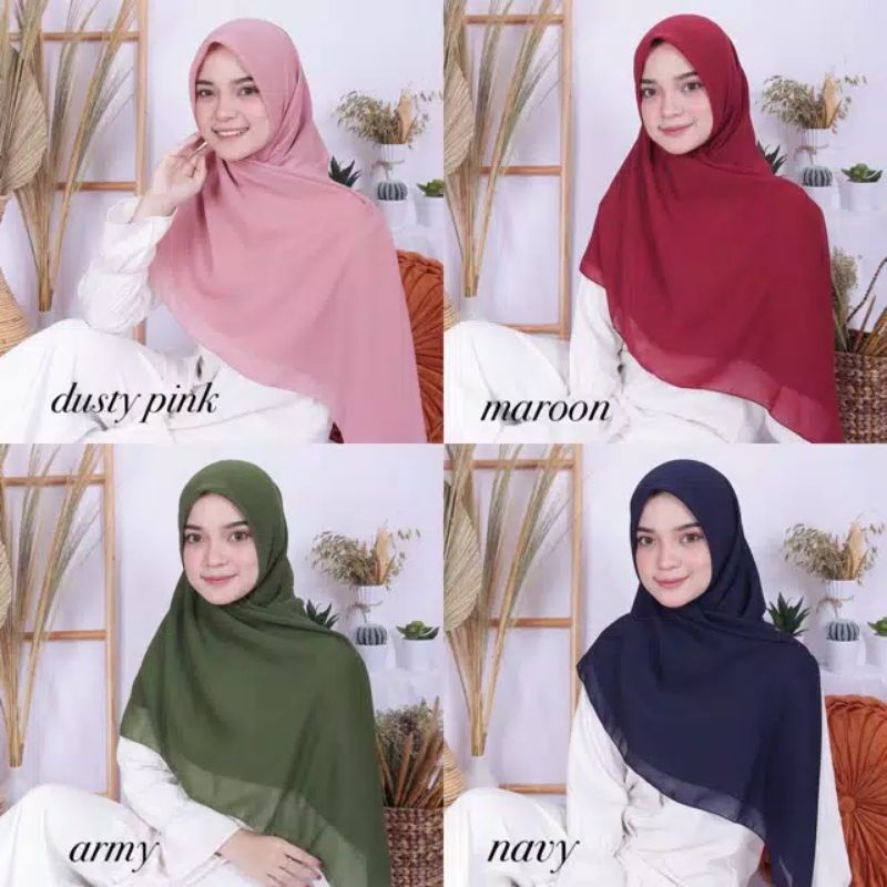 Bella Square Hijab Segi Empat Polycotton / Double Hycon / Double Chiffon &quot;Part 1&quot;