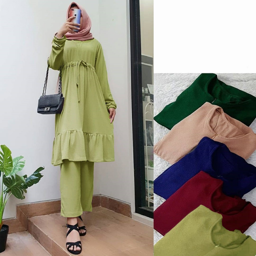 FASHION WANITA SETELAN CELANA ODETTE SET DMR