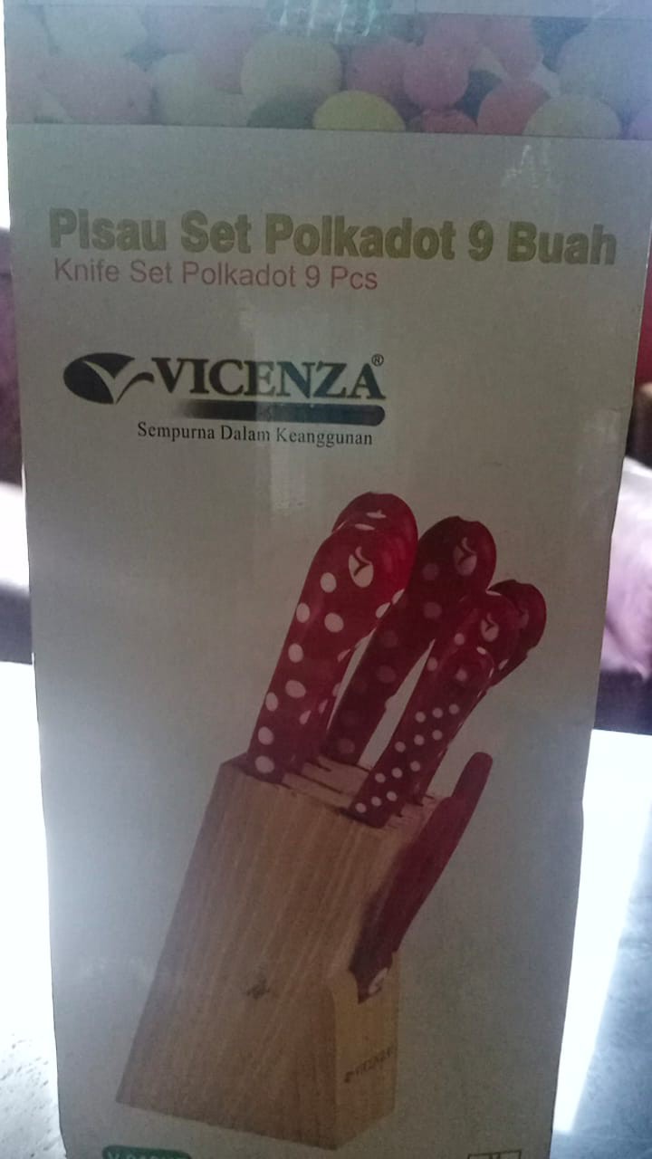 Pisau Set Warna Polkadot Vicenza V 918 Kp