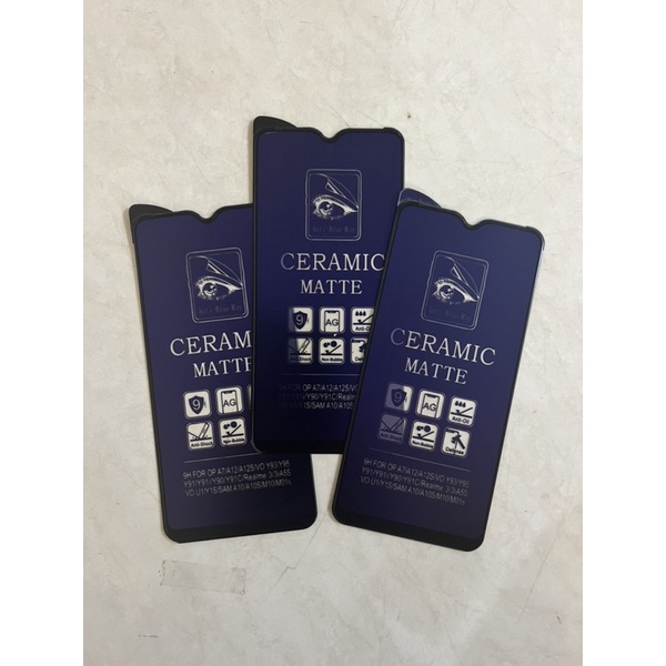 TEMPERED GLASS CERAMIC MATTE BLUE RAY TYPE INFINIX (untuk semua hp infinix utk type bisa di pilih iya )