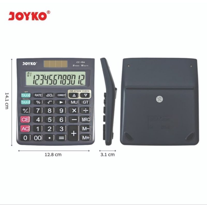 JOYKO CC-15A Check &amp; Correct Calculator Kalkulator Bisa Cek Ulang 12 Digits
