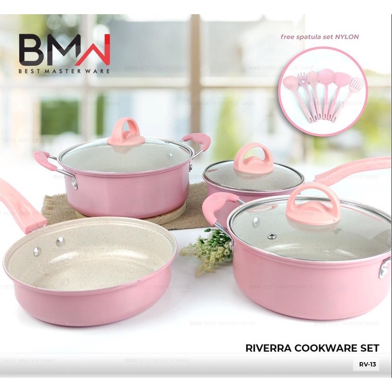 Cookware Set 13 Pcs/Peralatan Masak Panci Set