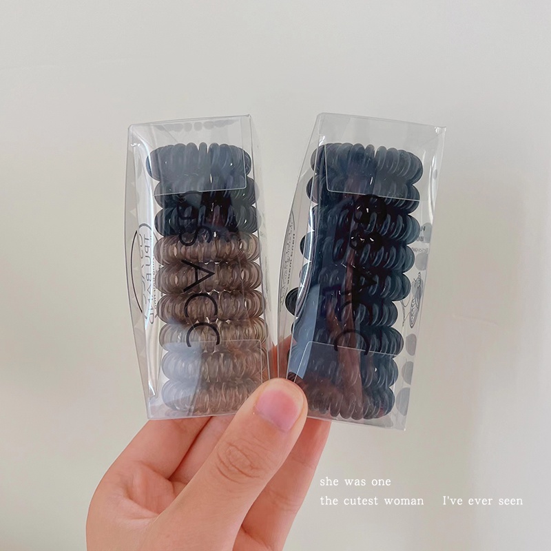 IFYOU Karet Rambut Elastis Model Kabel Telepon Gaya Korea Untuk Wanita
