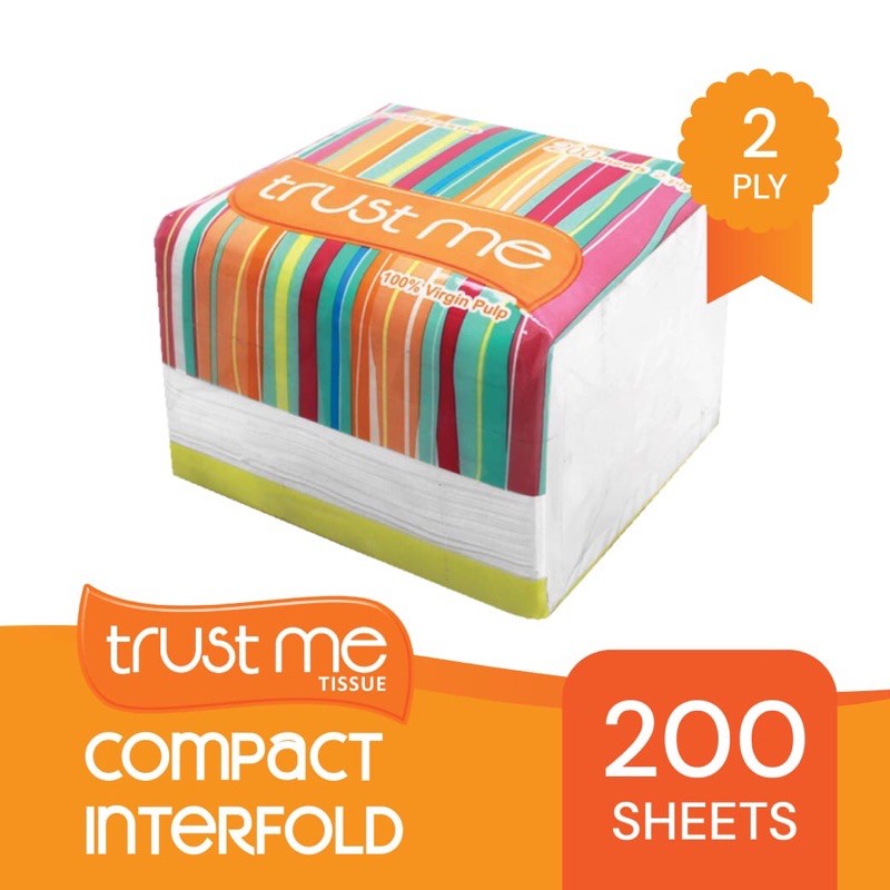 [200 Sheets] TISSUE TRUST ME FACIAL TISU WAJAH 200 Sheet x 2ply