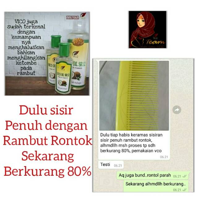 Atasi Rambut Rontok Minyak Kelapa Sr12 Shopee Indonesia