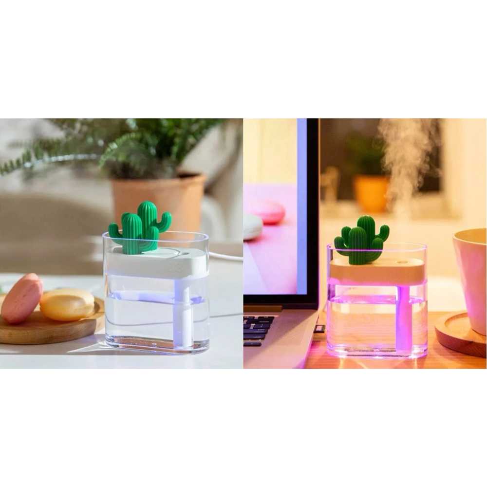 (100% BARANG ORI) Sothing Air Humidifier Ultrasonic Desain Kaktus 160ML-319