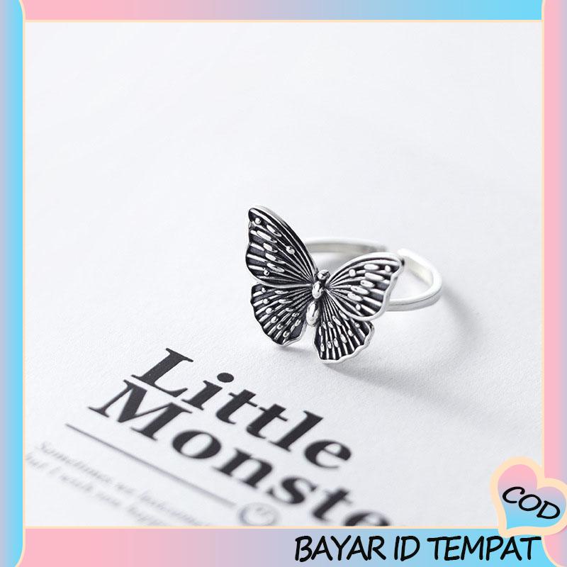 COD❤️ Cincin Bentuk Kupu-Kupu Tiga Dimensi Untuk Wanita-A.one