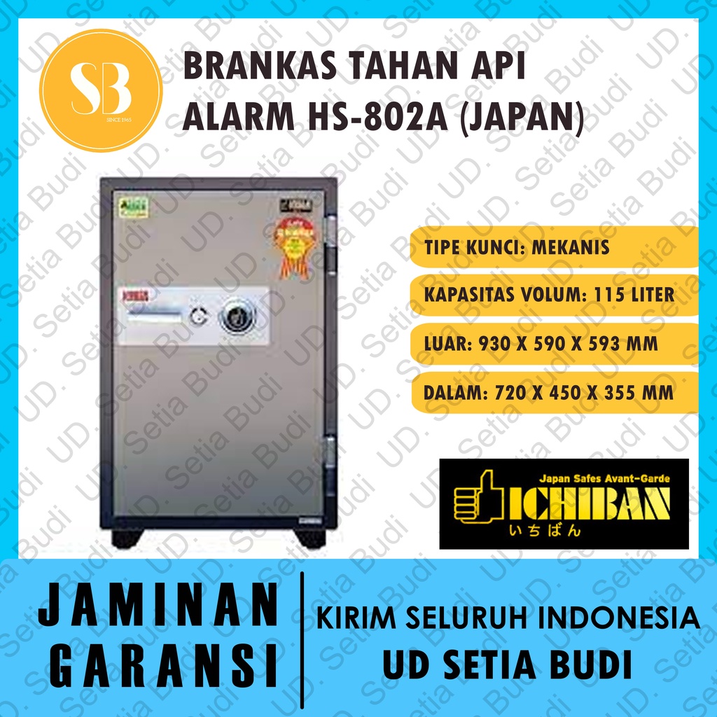 Brankas Ichiban Tahan Api + Alarm HS-802A