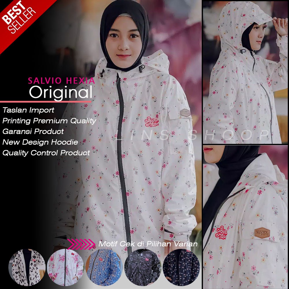 Jaket Printing Parasut Wanita Jaket Outdoor Wanita Outwear Wanita Jaket Salvio Hexia Original Cewek