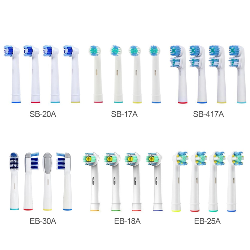 4Pcs Kepala Sikat Gigi Elektrik  Lembut untuk Oral B 