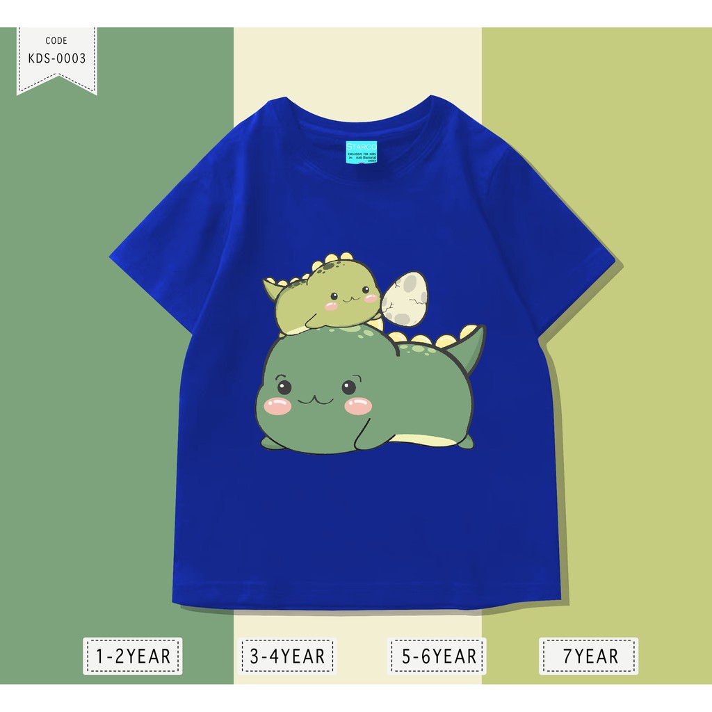 Baju Dinosaurus/ Kaos Distro Anak Laki Laki dan Perempuan / Unisex / Motif Dino