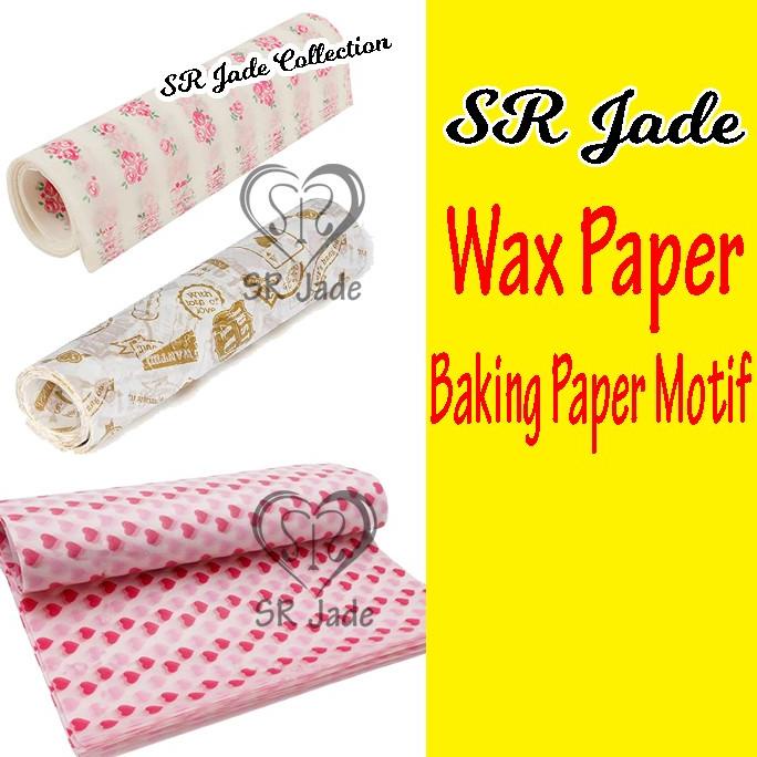 

READY COD Wax Paper Motif Kertas Roti Food Wrapping Flower Wrap BIG SALE Kode 1216