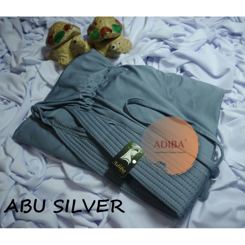 Jilbab Instan Jersey / Jilbab Serut Jersey Adiba / Grosir Kerudung Murah-ABU SILVER