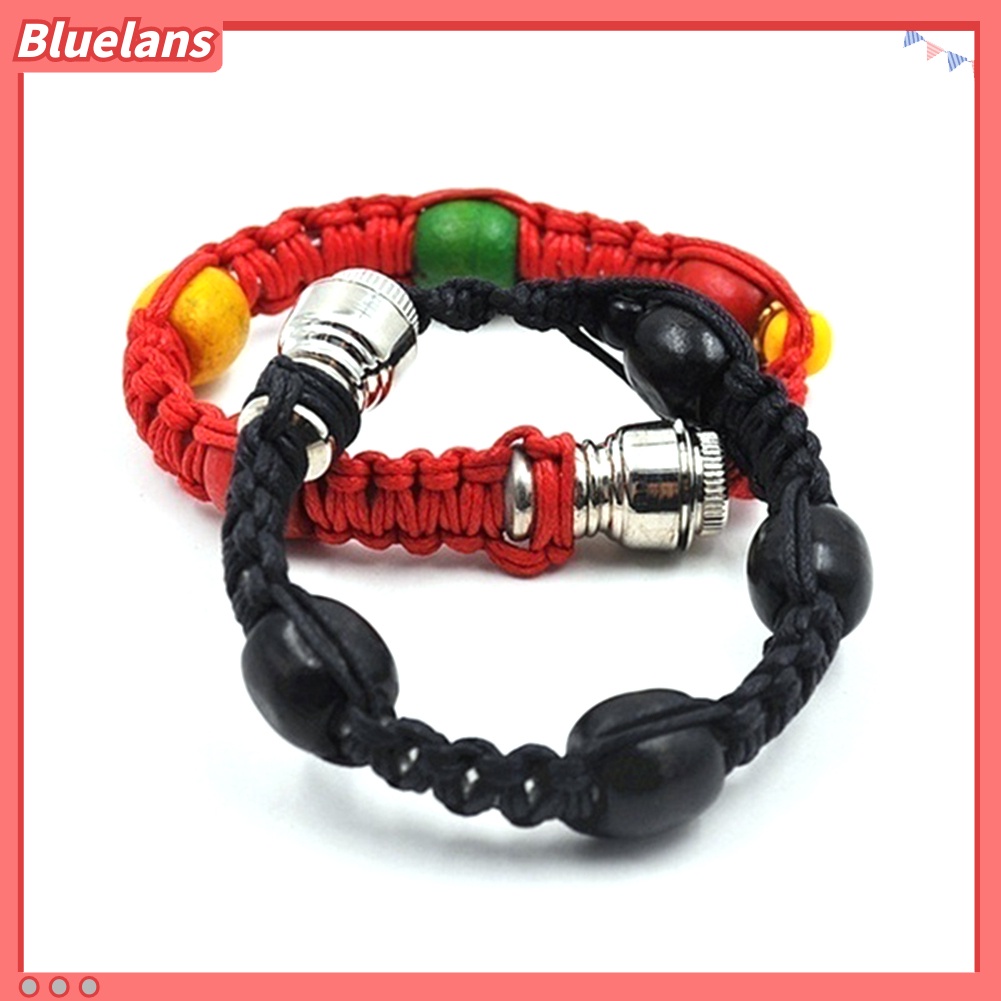 Bluelans Fashion Unisex Knotting Beaded Tobacco Pipe Handwoven Bracelet Bangle Jewelry