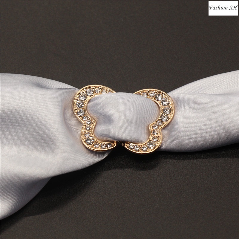 Fashion Scarf Clasp Ring Pearl Tee Shirt Clips Buckle for Neckerchief Clothing M40032