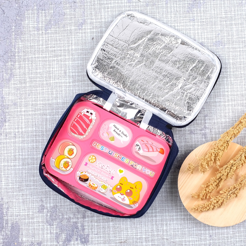 Tas Bekal Makanan Lunch Box Yooyee Cooler Bag Tempat Penyimpanan Makanan Lunch bag Tas Makan