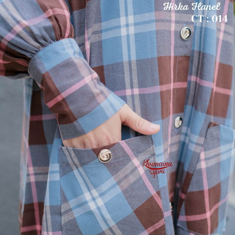 HIRKA FLANEL/ LONGC CARDI FLANEL BY KHUMAIRA  SYARI