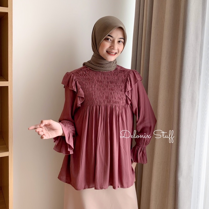 DELONIX | Smock crinkle blouse