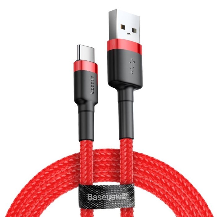BASEUS cafule Cable USB For Type-C 2A 2M CATKLF-C - Merah - Merah