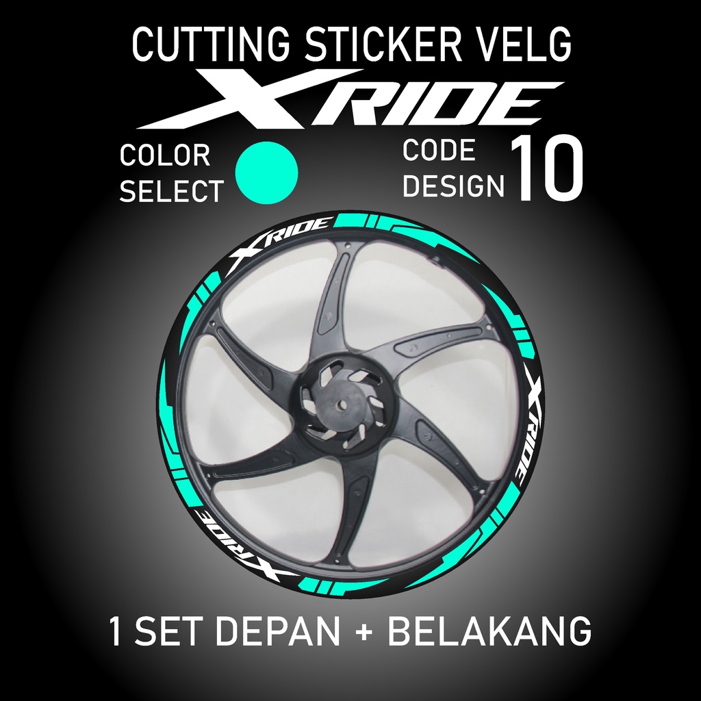 Aisyah Sticker - Aksesoris Stiker Cutting Sticker List Velg Yamaha XRIDE 125 New Old Racing Lis Pele