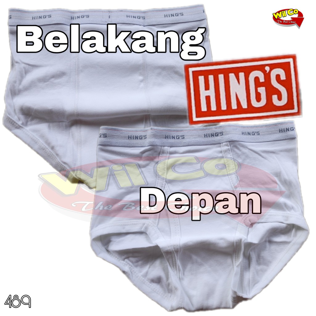 K489 - [Harga Per 1 Potong] CELANA DALAM BRIEF [SEGITIGA] PRIA HING'S SIZE 32 - 42