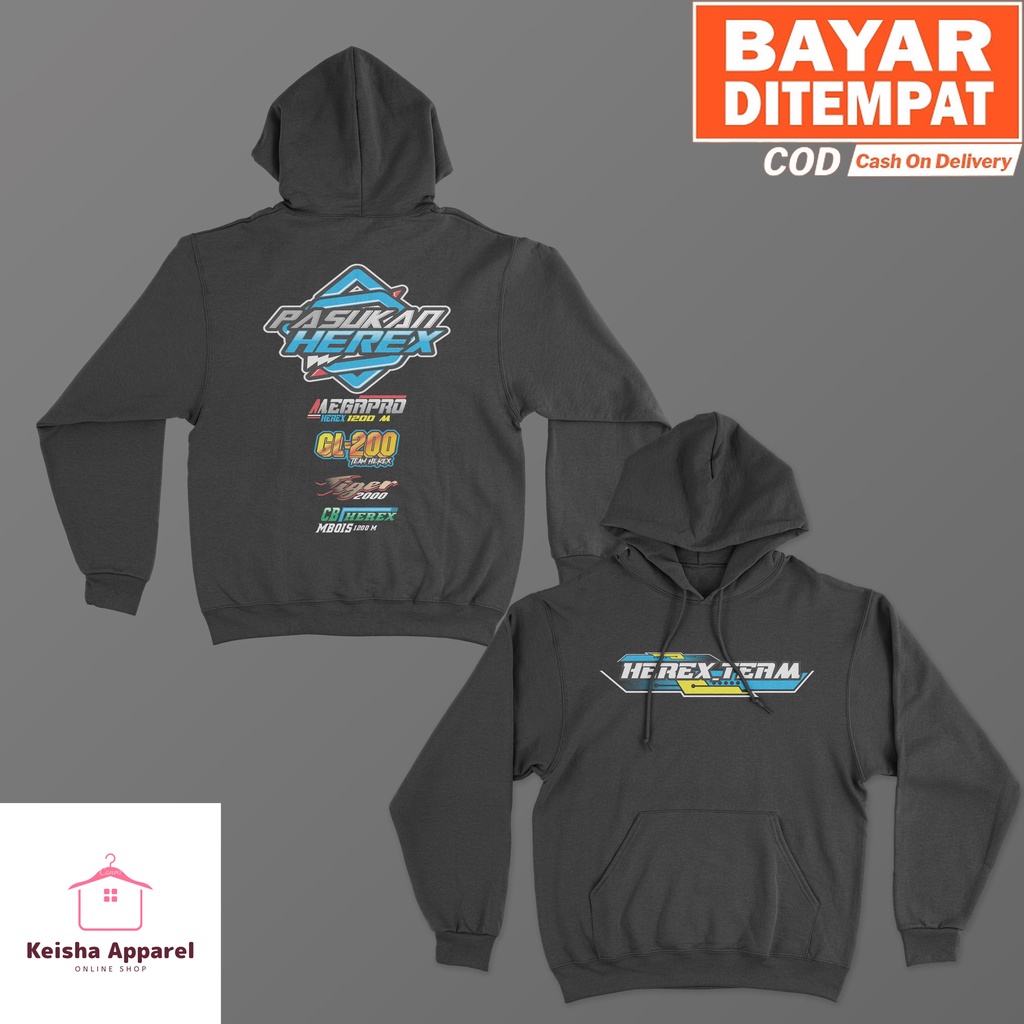 JAKET HOODIE TEAM HEREX HOODIE HEREX PRIA WANITA