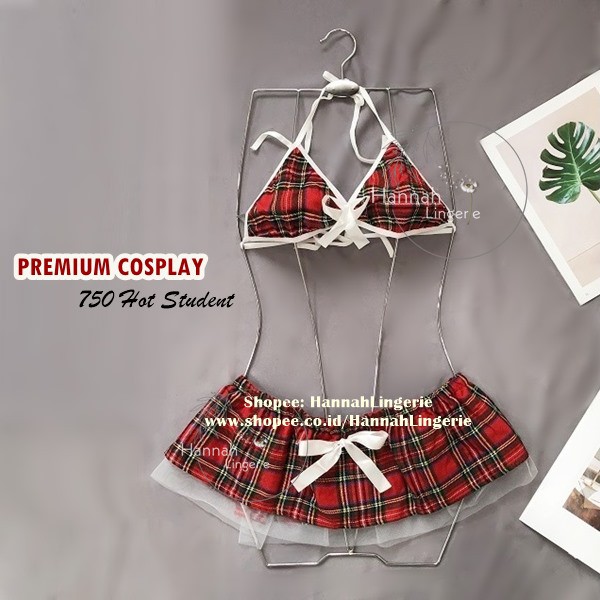 4XL XXXL XXL XL Lingeri Kostum by Hannah Lingerie Cosplay Student Murid Sekolah Costume Siswa Hot Bra Set 750