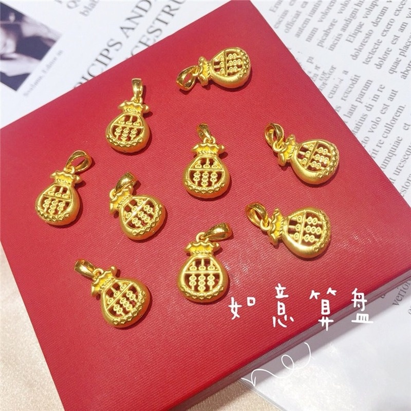 [Ready Stock]Fashion Gold Plated Abacus Pendant Characteristic Fortunate Necklace