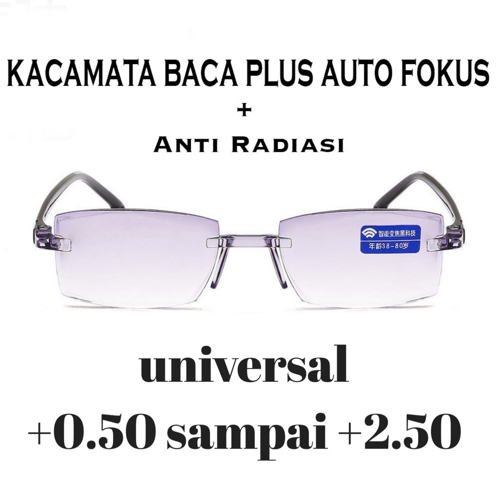 (PROMO BELI 1 GRATIS 1) Kacamata Baca Super Auto Fokus Anti Blue-Ray Pria dan wanita