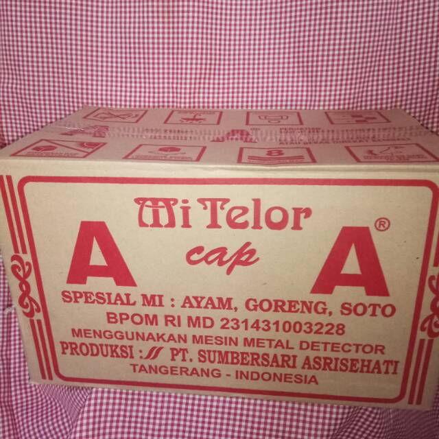 

mie telor AA 210gramx 20 bungkus