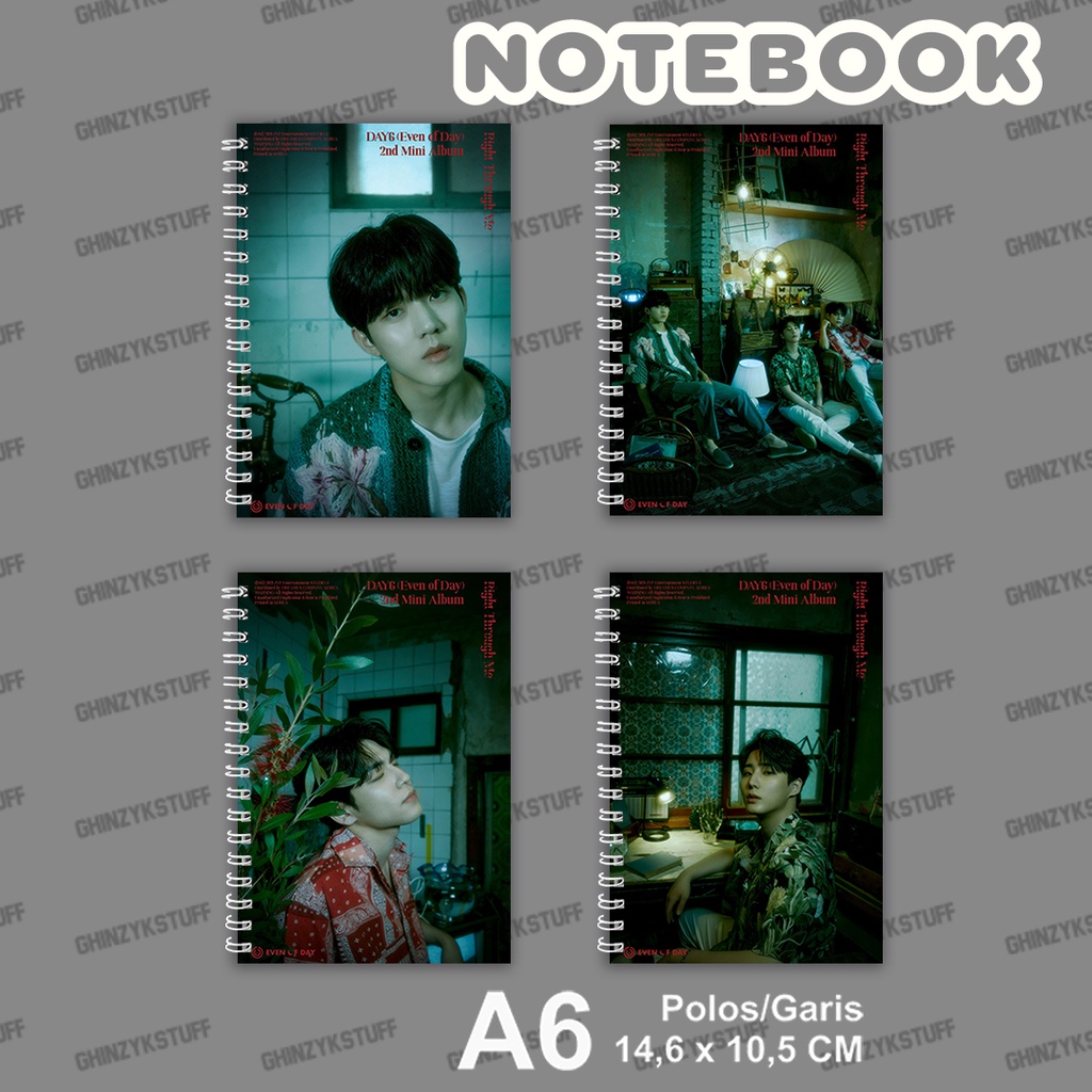 

Notebook KPOP DAY 6 Right Through Me Ukuran A6 10,5 cm x 14,8 cm Seri 1