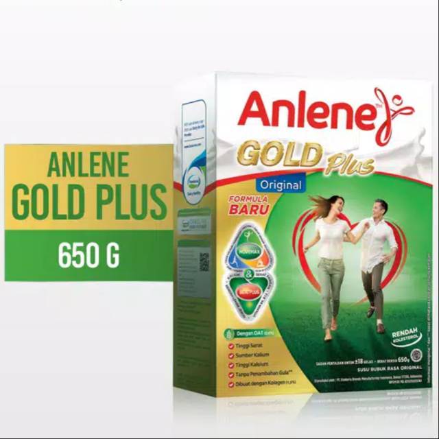 Anlene Gold Plus Original/Plain 650gr - Susu Bubuk - Susu Nutrisi Tulang