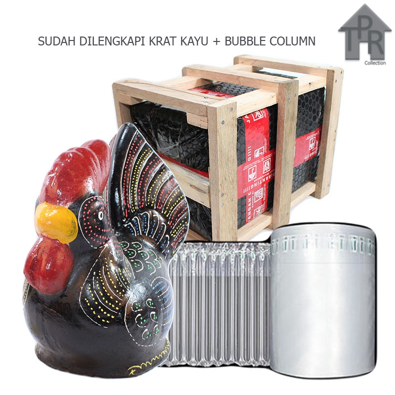 Gerabah - Celengan / Piggy Bank / Ayam Tradisional size S + packing kayu